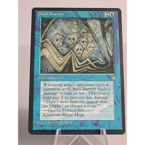 MTG‎ Soul Barrier Ice Age 1995 Black Border LP Blue Enchantment COMMANDER STAPLE